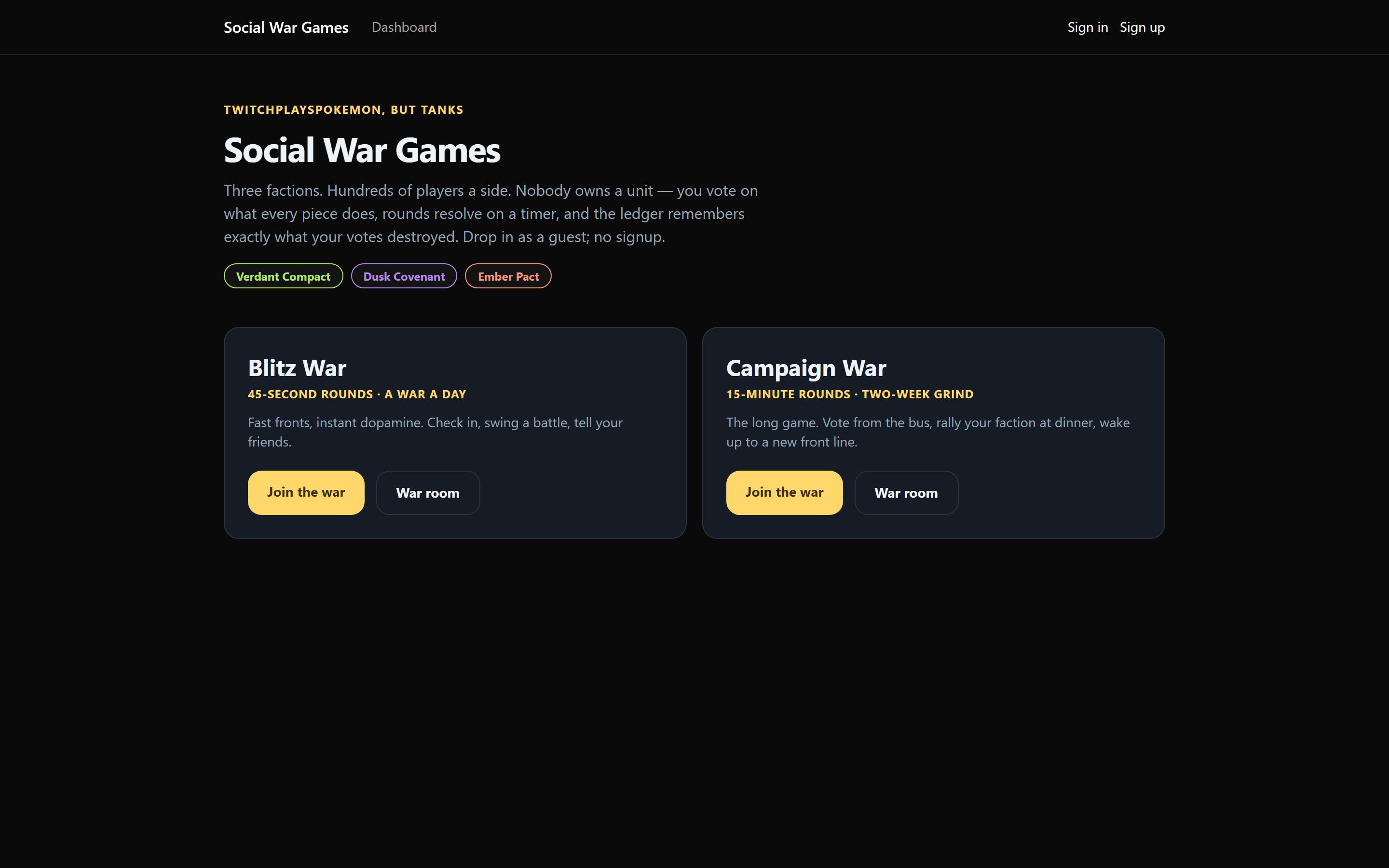 Social War Games screenshot